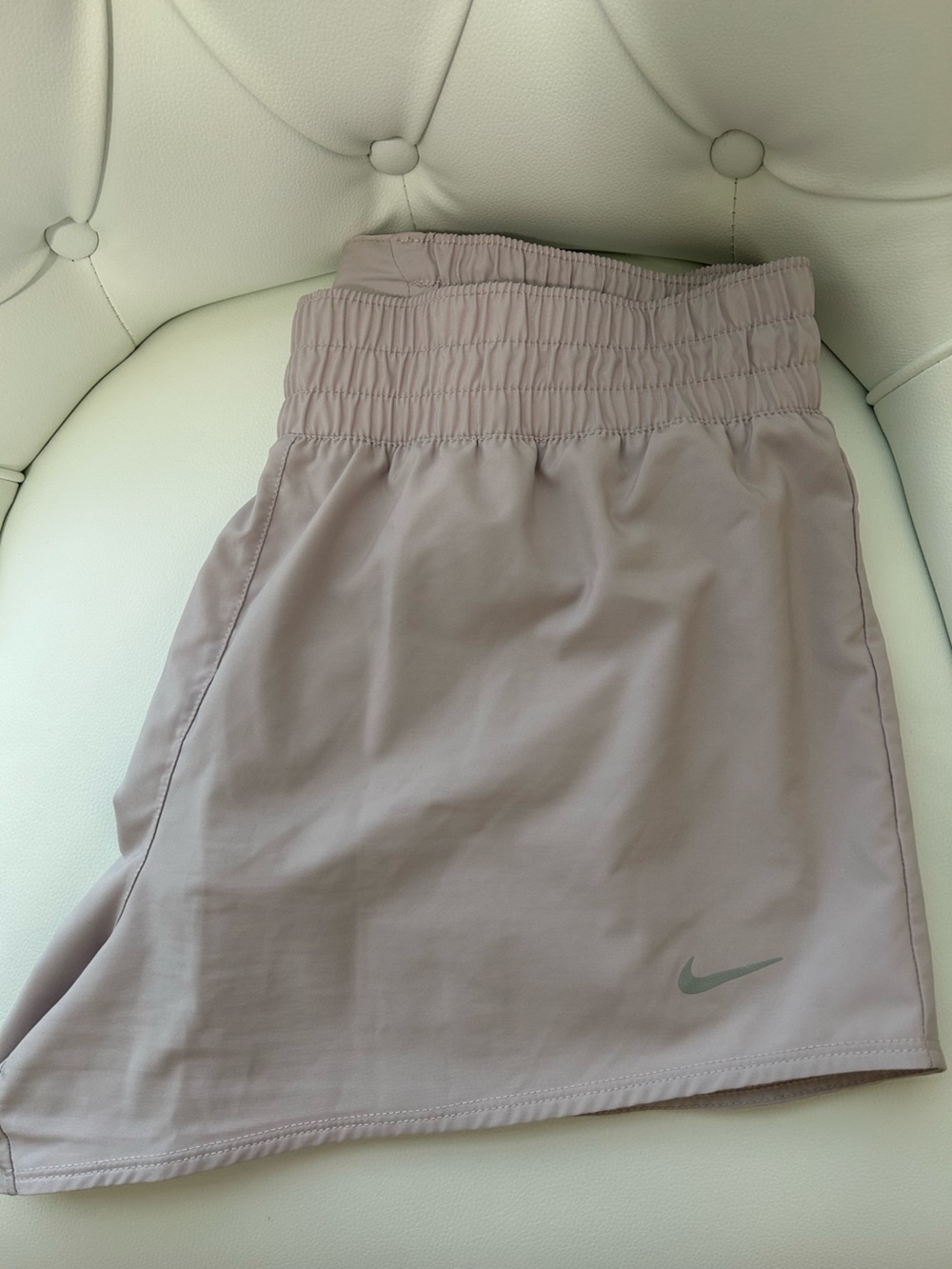 Nike light pink Dri-FIT lined shorts